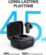 ⁦Soundcore By Anker R50i NC True Wireless Earbuds 10mm Drivers with Big Bass, Bluetooth 5.3, 45H Playtime, IP54, AI Clear Calls with 4 Mics, 22 Preset EQs via App-Black, 18 Months Warranty⁩ - الصورة ⁦3⁩