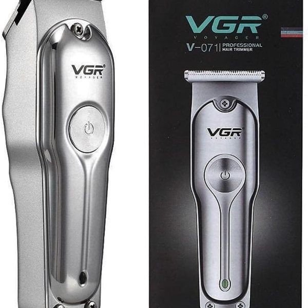 VGR V-071 Professional Hair Trimmer Stainless Steel USB Charging with 3 Combs