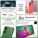 ⁦Motorola Moto g35 5G 8GB RAM 256GB UFS 2.2 Android 14 LCD Smartphone, Leaf Green (Pack include charger and cover) 2 Years Warranty⁩ - الصورة ⁦3⁩