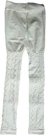 ⁦Girls Comfortable Legging - Soft Cotton Material - Fashion Design - School & Play (White, 2)⁩ - الصورة ⁦3⁩