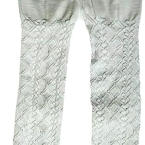 ⁦Girls Comfortable Legging - Soft Cotton Material - Fashion Design - School & Play (White, 2)⁩ - الصورة ⁦3⁩