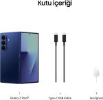 ⁦Samsung Galaxy Z Fold7, Artificial Intelligence Phone, Blue Shade, 256GB Storage, 12GB Memory, 200MP Camera, 3nm Processor, 4400mAh Battery (Samsung Turkey Guaranteed)⁩ - الصورة ⁦9⁩