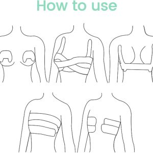 ⁦Generic fashion maniaBoob Tape, Breast Lift Tape for A-E Cup Large Breast, Breathable Breast Lift Tape Athletic Tape with Silicone Breast Petals Reusable Adhesive Bra Beige⁩ - الصورة ⁦4⁩