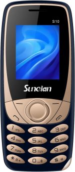 ⁦Mobile Sunelan S10 Dual sim Battery 1000 Blue+Gold⁩ - الصورة ⁦2⁩