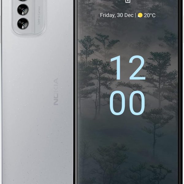 Nokia g60 5g smartphone, 6.58' hd+ 120hz display, 50mp ai rear camera, 8mp front camera, 6gb ram,128gb storage - grey