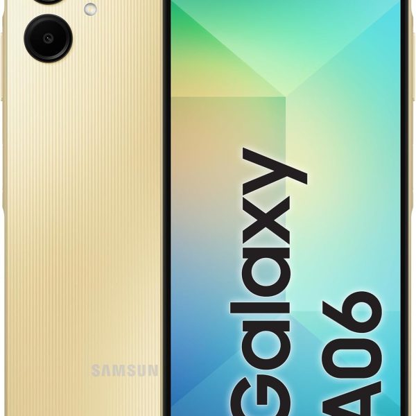Samsung Galaxy A06 LTE, Android Smartphone, Dual SIM Mobile Phone, 4GB RAM, 128GB Storage, Gold- 1 Year Warranty/Local Version