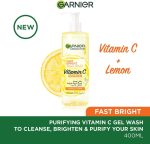 ⁦Garnier Fast Bright Vitamin C Purifying Gel Wash – 400ml Skin Care⁩ - الصورة ⁦2⁩