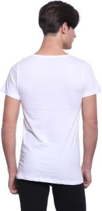 ⁦Dice Mens White Cotton Sleeveless Tank Top Undershirt (pack of 3)⁩ - الصورة ⁦3⁩