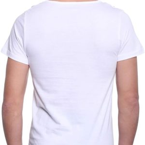 ⁦Dice Mens White Cotton Sleeveless Tank Top Undershirt (pack of 3)⁩ - الصورة ⁦3⁩