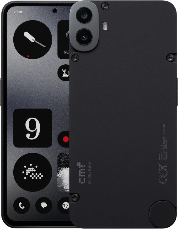 CMF by Nothing Phone 1, 8/128 GB, 6.67" AMOLED Screen, MediaTek 7300 Processor, 5000mAh, Rear Cam 50+2MP, Front Cam 16MP, Dual Sim, Black