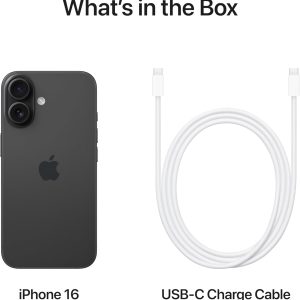 ⁦Apple iPhone 16 (128 GB) - Black with Face ID | Tax Paid | 2 Years Official Warranty⁩ - الصورة ⁦3⁩