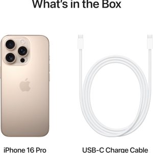 ⁦Apple iPhone 16 Pro (128 GB) - Desert Titanium with Face ID | Tax Paid | 2 Years Official Warranty⁩ - الصورة ⁦3⁩