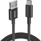 Anker USB-C to USB A 2.0 cable (6ft/1.8m), High Durability Long life Strong Fast Type C Braided Charging Cable Compatible with All Android Devices Samsung S24, S23 And iPhone 16 And more