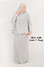 ⁦اسدال صلاة خمر وجبة للصلاة للنساء .مقاس واحد (متعدد الالوان) جودة خامه عالية من القطن الناعم ليكرا⁩ - الصورة ⁦8⁩