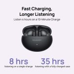 HUAWEI FreeBuds 6i, Intelligent Dynamic ANC 3.0, Punchy Bass, Fast Charging, Longer Listening, Distraction-Free Calling, IP54 Sweat- and Water-resistance, Dual-Device Connection, White
