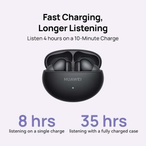 HUAWEI FreeBuds 6i, Intelligent Dynamic ANC 3.0, Punchy Bass, Fast Charging, Longer Listening, Distraction-Free Calling, IP54 Sweat- and Water-resistance, Dual-Device Connection, White