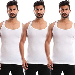 Set Of (3) Sleeveless Cotton Undershirts