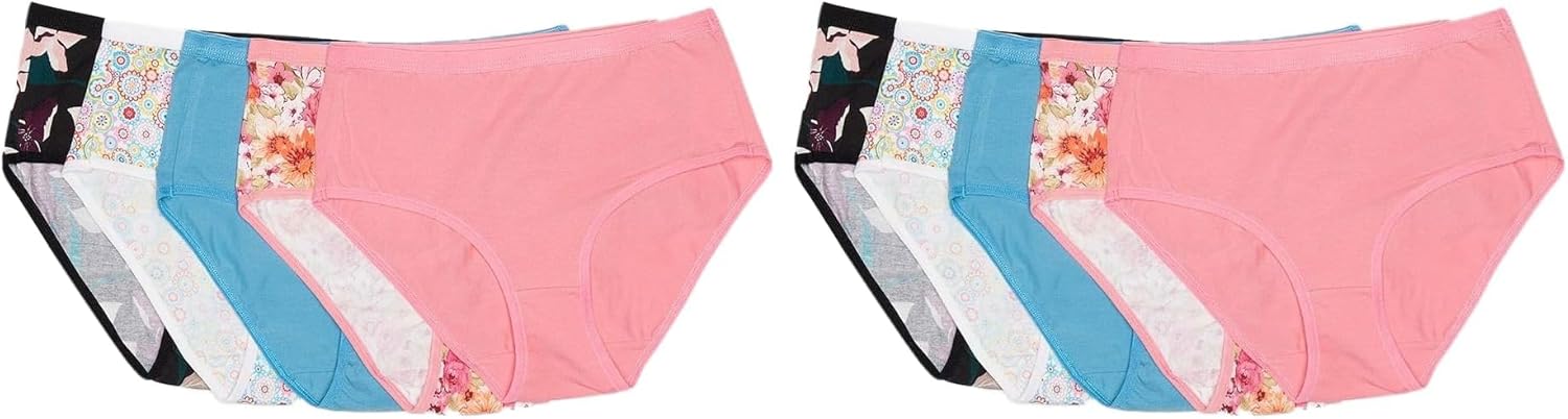 Dice Womens Set of Midi Pack of 5 Briefs (pack of 5)