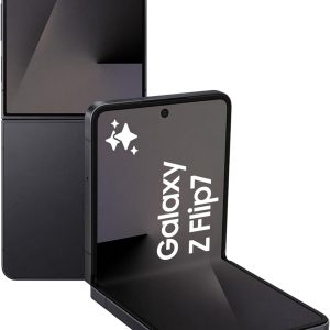 Samsung Galaxy Z Flip7, AI Phone, Night Black, 256GB storage, 12GB Memory, 50MP Camera for Selfie, 3nm Processor, 4300mAh Battery (Samsung Turkey Guaranteed)