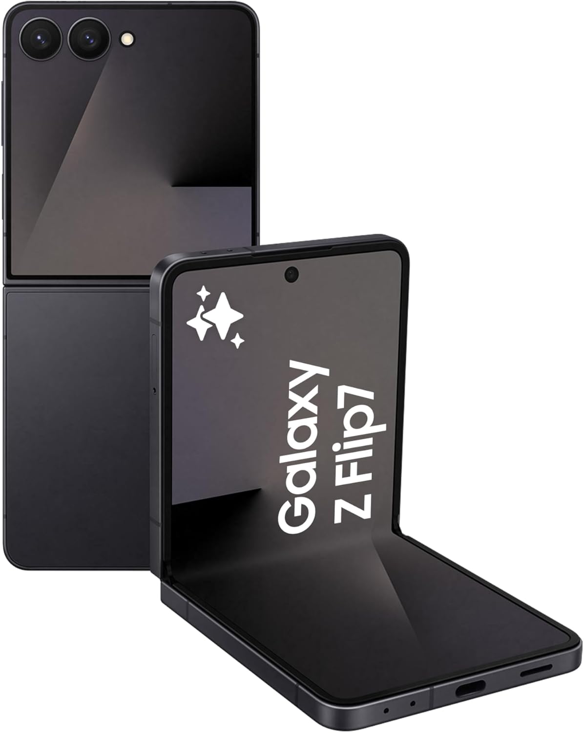 Samsung Galaxy Z Flip7, AI Phone, Night Black, 256GB storage, 12GB Memory, 50MP Camera for Selfie, 3nm Processor, 4300mAh Battery (Samsung Turkey Guaranteed)