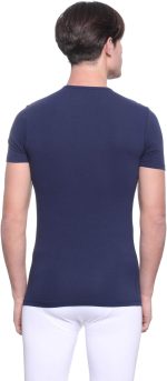 ⁦Dice Mens Round Neck Short Sleeve Solid Undershirt⁩ - الصورة ⁦2⁩