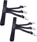 ⁦LazarsSpace Men's Shirt Stays for Tucking, Garter and Holder Securing Position - Black, 3, M⁩ - الصورة ⁦6⁩