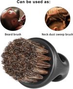 ⁦Anself Men's Beard Brush Barber Hair Sweep Brush Mustache Shaving Brush for Hairdressing Salon Household⁩ - الصورة ⁦2⁩