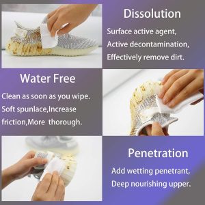 ⁦Generic mens Sneaker Cleaning wipes Shoe Care Product, Natural, Large⁩ - الصورة ⁦5⁩