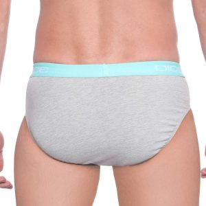⁦Dice Men's Contrast Elastic Waist Solid Briefs⁩ - الصورة ⁦3⁩