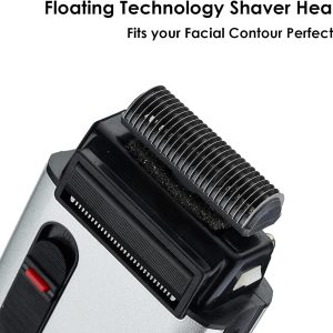 ⁦Styleader Aluminum Foil Blade Shaver Rechargeable for Men - Silver⁩ - الصورة ⁦3⁩