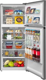 ⁦Midea Refrigerator MDRT580MTN46, Tropical Compressor, Active C Fresh Filter,411 L, Bru Steel⁩ - الصورة ⁦3⁩