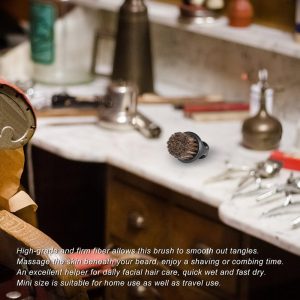 ⁦Anself Men's Beard Brush Barber Hair Sweep Brush Mustache Shaving Brush for Hairdressing Salon Household⁩ - الصورة ⁦6⁩