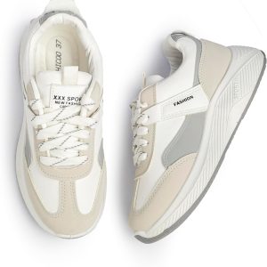 ⁦Women’s Fashion Sneakers – Lightweight Casual Walking Shoes, Comfortable Lace-Up Trainers for Everyday Wear R5⁩ - الصورة ⁦3⁩