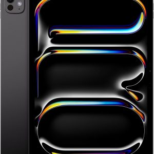Apple iPad Pro 11-inch (M4): Ultra Retina XDR display, 256GB, Landscape 12MP Front Camera/12MP Back Camera, LiDAR scanner, Wi-Fi 6E + 5G Cellular with eSIM, All-Day Battery Life - Space Black