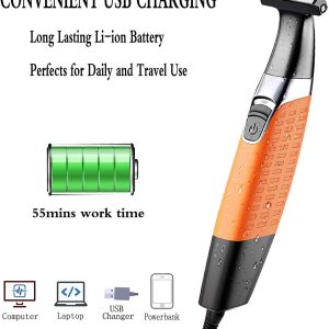 ⁦KEMEI Electric razor, Orange⁩ - الصورة ⁦5⁩
