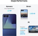 ⁦Samsung Galaxy Z Flip7, AI Phone, Night Black, 256GB storage, 12GB Memory, 50MP Camera for Selfie, 3nm Processor, 4300mAh Battery (Samsung Turkey Guaranteed)⁩ - الصورة ⁦6⁩