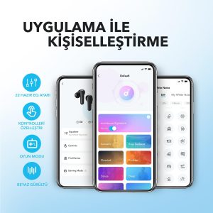 ⁦Anker Soundcore R50i Black True Wireless Earbuds with 10mm Drivers, Big Bass, Bluetooth 5.3, 30H Playtime, IPX5 Water Resistant, AI Clear Calls, 2 Mics, 18 Months Warranty, Black⁩ - الصورة ⁦4⁩