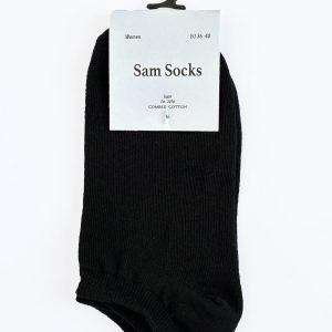 ⁦Sam Socks Set Of 6 Ankle Women White & Black size 36-40 EU- fitted⁩ - الصورة ⁦7⁩