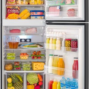 ⁦Tornado RF-58T-BK No Frost Refrigerator, 450 Liters, 2 Doors - Black⁩ - الصورة ⁦2⁩