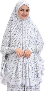 ⁦اسدال صلاة خمر وجبة للصلاة للنساء .مقاس واحد (متعدد الالوان) جودة خامه عالية من القطن الناعم ليكرا⁩ - الصورة ⁦3⁩