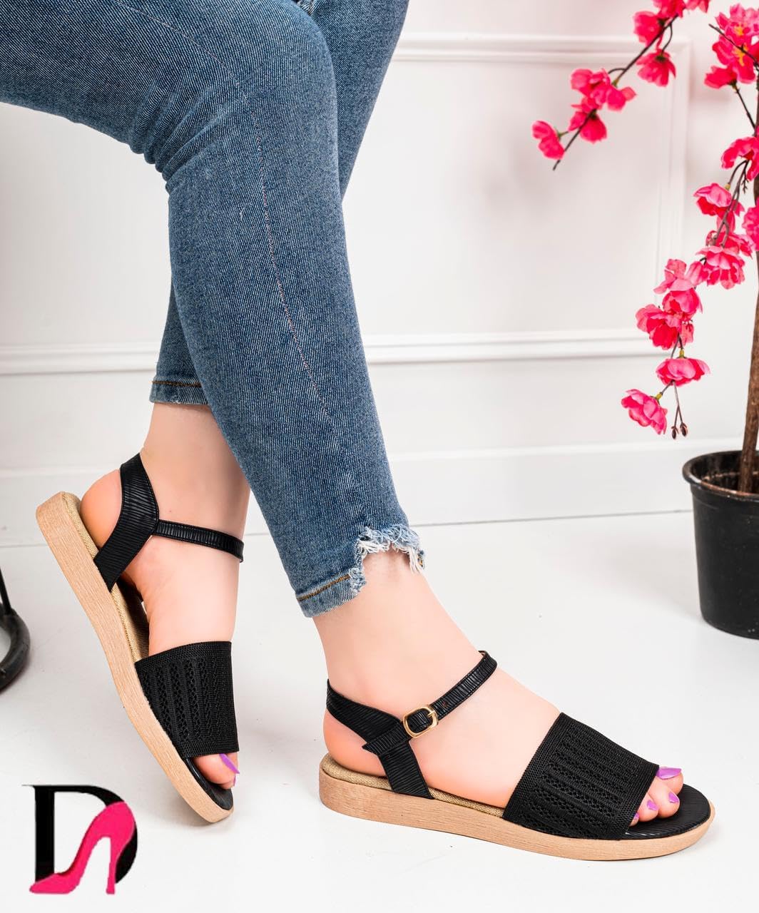Women's Comfort Knitted Flat Heel Sandal