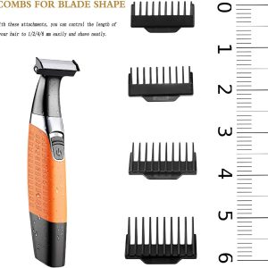 ⁦KEMEI Electric razor, Orange⁩ - الصورة ⁦4⁩