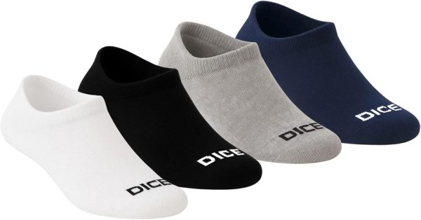 Dice Pack of 4 Cotton Mini Socket Socks for Men
