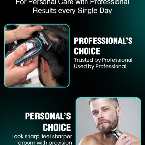 ⁦VGR Professional Cordless Rechargeable Beard Trimmer with Guide Brush for Men, Black, V-055⁩ - الصورة ⁦5⁩