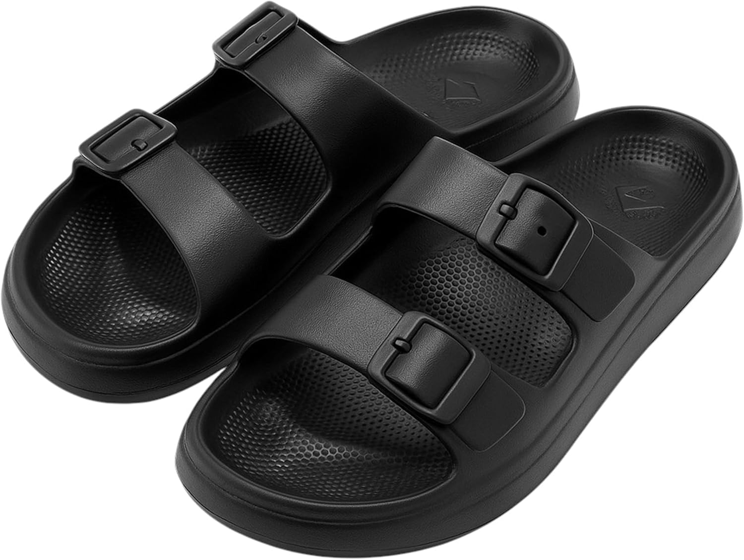 Romba Women's Summer Slippers Lightweight EVA Slippers with Two Straps and Buckles – Comfortable Water Resistant for Home Beach Pool