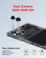 ⁦REDMAGIC 10 Pro 144Hz Gaming Phone, 5G Android Smartphone, 16GB RAM+512GB ROM, Snapdragon 8 Elite, 6.85" 1.5K AMOLED Full Screen, FHD+, 50MP Camera, Dual-Sim, Unlocked Mobile Phone Transparent⁩ - الصورة ⁦10⁩