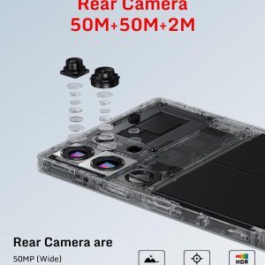 ⁦REDMAGIC 10 Pro 144Hz Gaming Phone, 5G Android Smartphone, 16GB RAM+512GB ROM, Snapdragon 8 Elite, 6.85" 1.5K AMOLED Full Screen, FHD+, 50MP Camera, Dual-Sim, Unlocked Mobile Phone Transparent⁩ - الصورة ⁦10⁩