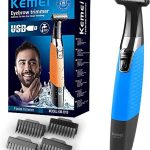 Kemei km-1910 eyebrow and beard trimmer for men works wet and dry