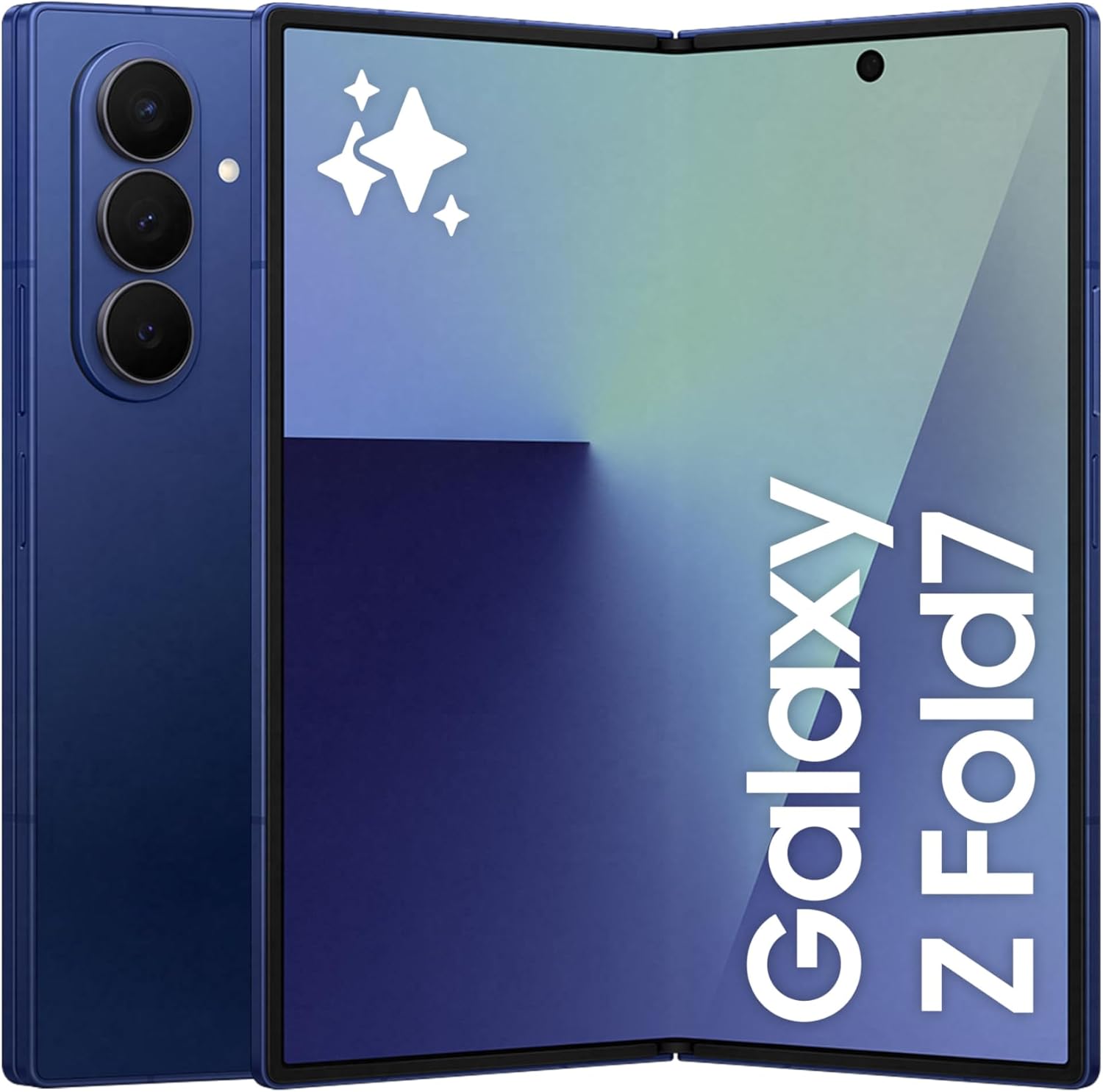 Samsung Galaxy Z Fold7, Artificial Intelligence Phone, Blue Shade, 256GB Storage, 12GB Memory, 200MP Camera, 3nm Processor, 4400mAh Battery (Samsung Turkey Guaranteed)