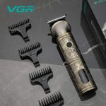 ⁦VGR V-962 Professional Pro Self Haircut Hair Clipper Beard trimmer Digital Display Blades USB Charging cable 4 Guide Combs for men 0mm Bald Head Clipper Runtime 200 mins 1200 mAh Li-ion Battery⁩ - الصورة ⁦5⁩